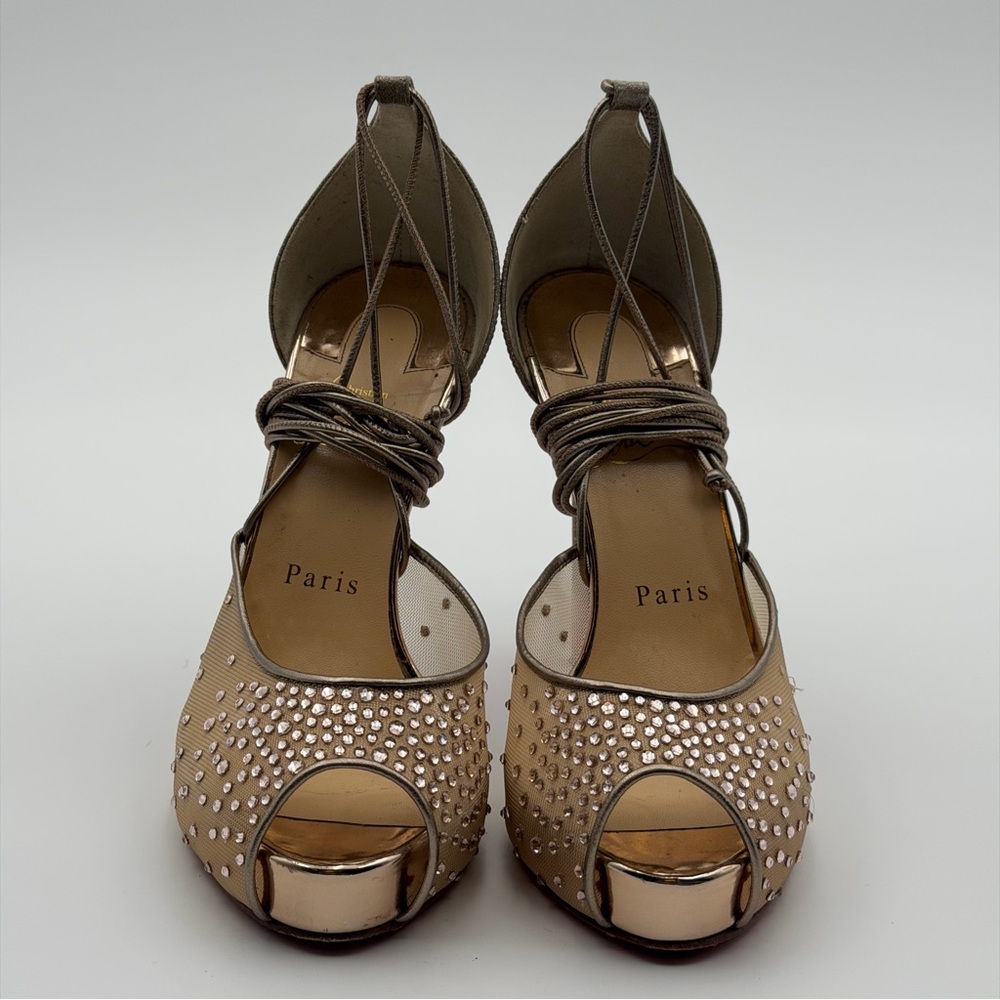 CHRISTIAN LOUBOUTIN GLITTER ACCENTS D’ORSAY HEELS - Picture 2 of 8
